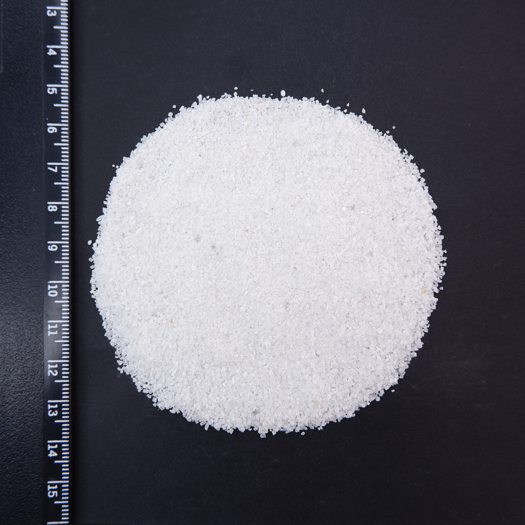 Белый мраморный песок РИФ 0,5-1 мм_линейка